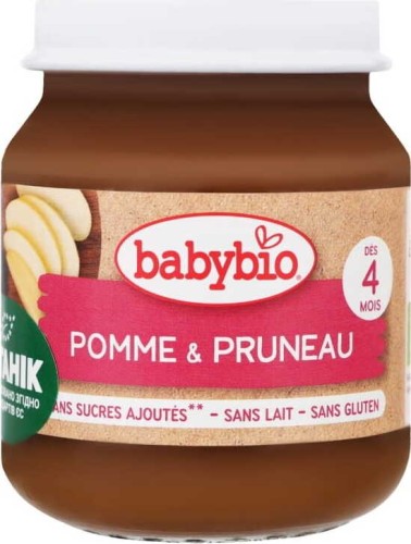 Appel-pruimendessert vanaf 4 maanden glutenvrij BIO 130 g BabyBiog