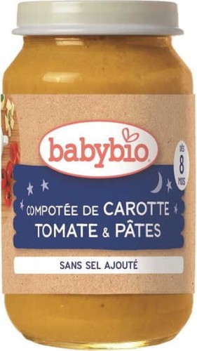 Bedtijdschotel pasta met wortel en tomaten vanaf de 8e maand BIO 200 g BabyBio