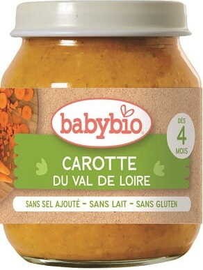 Wortelpuree vanaf 4 maanden glutenvrij BIO 130 g BabyBio