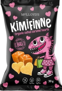 Maïschips met zoute karamel glutenvrije smaak BIO 30 g Kimifinne
