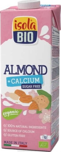 Almond drink sugar-free with calcium gluten-free BIO 1 l Isola Bio
