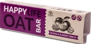 Bar oat plum and walnut gluten-free BIO 42 g Happylife