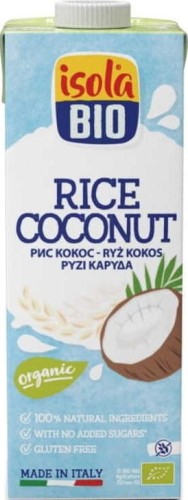 Glutenvrije kokosrijstdrank BIO 1 l Isola Bio