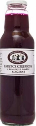 Rode borsjt van zure rode biet en pikant 750 ml Produkt Klasztorne