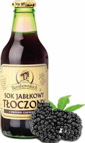 Sok jabłkowy tłoczony z owocem czarnego bzu 250 ml Rembowscy