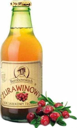Sok jabłkowy tłoczony z żurawiną 250 ml Rembowscy
