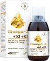 Omega-3 omega 3 370 DHA + D3 D-3 2000IU + K2 K-2MK7 90µg 200 ml AURA HERBALS