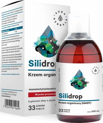 Organic Silicon Silidrop MMST Silicium G5 liquid 500 ml Aura Herbals