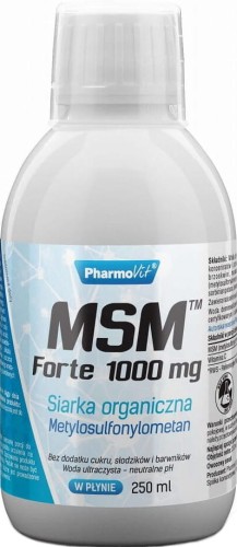 Organic sulfur MSM Forte Methylsulfonylmethane 1000mg 250ml PharmoVit