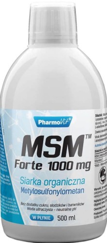Organic sulfur MSM Forte 1000mg 500ml PharmoVit