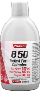 Vitamin B50 Methyl Forte Complex Biotin folic acid 500ml PharmoVit