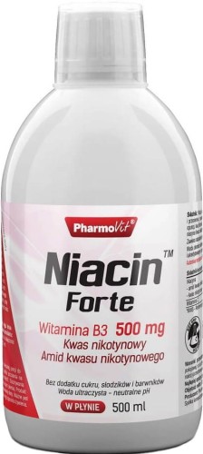 Vitamin B3 Niacin Forte nicotinic acid amide 500mg 500ml PharmoVit