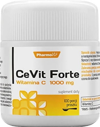 Vitamin C 1000mg CeVit Forte powder 100 portion 100g PharmoVit
