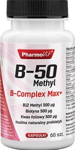 WITAMINA B-50 METHYL B-COMPLEX MAX+ 60 KAPSUŁEK - PHARMOVIT (CLASSIC)