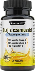 Black cumin seed oil cold-pressed 1000mg 30 capsules PharmoVit