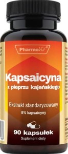Capsaicin from cayenne pepper standardized extract 8% capsaicin 400mg 90 capsules PharmoVit