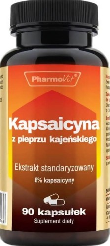 Capsaicin from cayenne pepper standardized extract 8% capsaicin 400mg 90 capsules PharmoVit