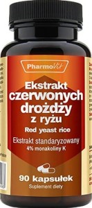 Red yeast rice Extract standardized 4% monacoline K 90 capsules PharmoVit