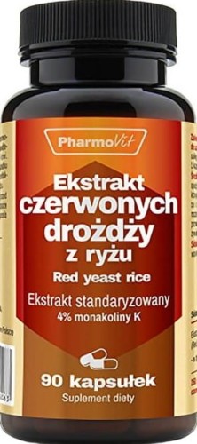 Extrait de levure de riz rouge Levure de riz rouge Extrait standardisé 4% monacoline K 90 gélules PharmoVit