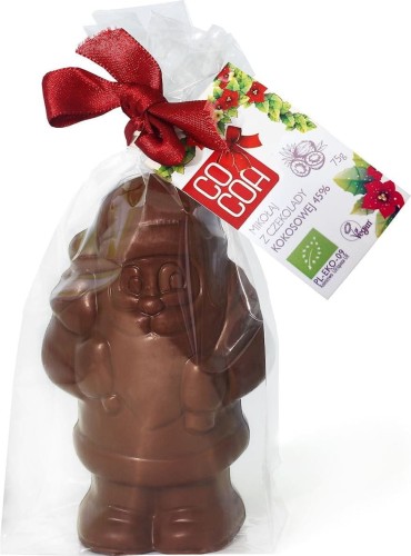 COCONUT CHOCOLATE SANTA CLAUS 45% BIO 75 g - COCOA