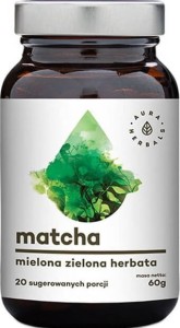 Matcha 100% green tea in a form of powder 60g Aura Herbals