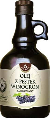 Geraffineerde druivenpitolie Oliën van de wereld 500ml Oleofarm