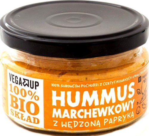 CARROT HUMMUS WITH SMOKED PAPRIKA BIO 190 g - VEGA UP