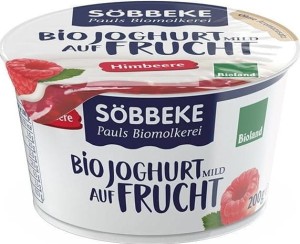 RASPBERRY YOGHURT 3,8% OF FAT BIO 200 g - SOBBEKE