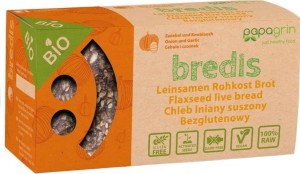 Dried linen bread with onion and garlic gluten-free BIO 70 g - PAPAGRIN