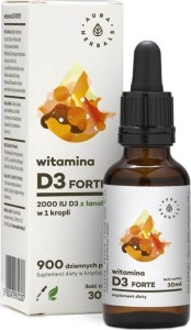 Vitamine D3 Forte D-3 vloeistof 30 ml 900 druppels AURA HERBALS
