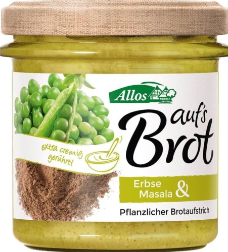 CREAM PASTE WITH PEAS AND MASALA BIO 140 g - ALLOS