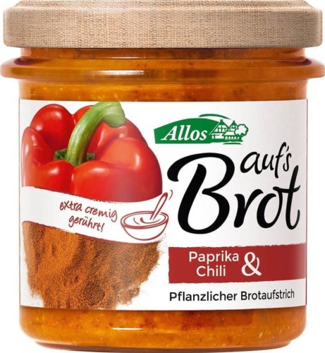 PASTA KREMOWA Z PAPRYKĄ I CHILI BIO 140 g - ALLOS