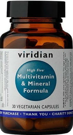 High five multivitamin & mineral formula 30 capsules Viridian