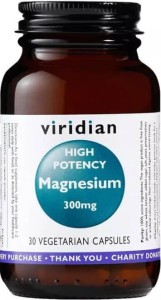 High potency magnesium 300mg 30 capsules Viridian