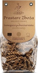 WHOLEMEAL FUSILLI PASTA (EINKORN) BIO 250 g - FABIJAŃSCY