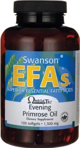 Olej z wiesiołka dwuletniego Evening Primrose Oil EFAs 1300mg 100 kapsułek Swanson