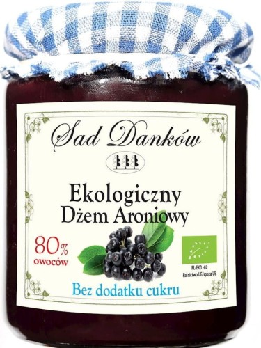 DŻEM ARONIOWY BEZ CUKRU BIO 260 g - SAD DANKÓW