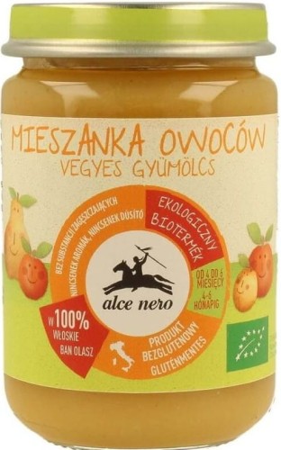 PURÉ DE FRUTAS PARA BEBES A PARTIR DE LOS 4 MESES DE EDAD BIO 140 g - ALCE NERO