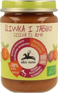 PLUM-APPLE PUREE BIO (from 4 months of age) 140 g - ALCE NERO