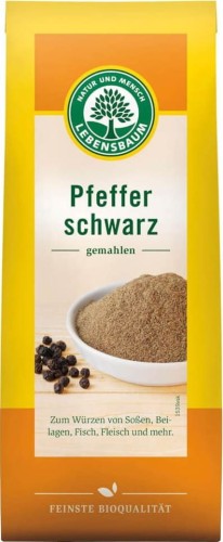 GROUND BLACK PEPPER BIO 50 g - LEBENSBAUM