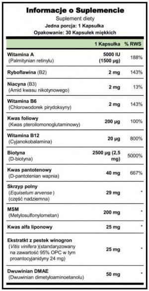 Hair Skin Nails 30 capsules Puritan's Pride