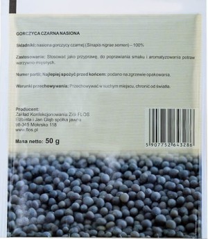 Zwart mosterdzaad 50g Flos