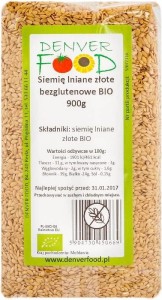 Golden flaxseed gluten-free BIO 900g Denver Food