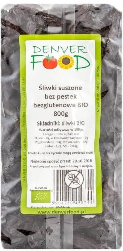 Dried plums gluten-free BIO 800g Denver Food