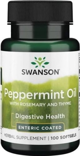 Olejek z mięty pieprzowej rozmarynu i tymianku Peppermint Oil Combination 100 kapsułek SWANSON