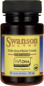 Docosahexaenoic acid from algae oil Life's DHA 200mg 30 capsules SWANSON