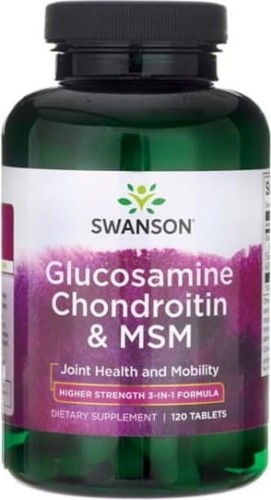 Glukosamine 500mg, Chondroitin 400mg & MSM 200mg 120 tablets SWANSON