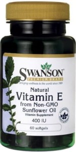 Natural Vitamin E from Non-GMO Sunflower Oil 60 capsules SWANSON