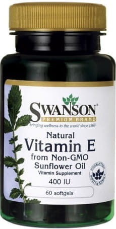 Natural Vitamin E from Non-GMO Sunflower Oil 60 capsules SWANSON