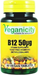 Vitamin B12 methylcobalamin 50µg  b-12 90 tablets Veganicity